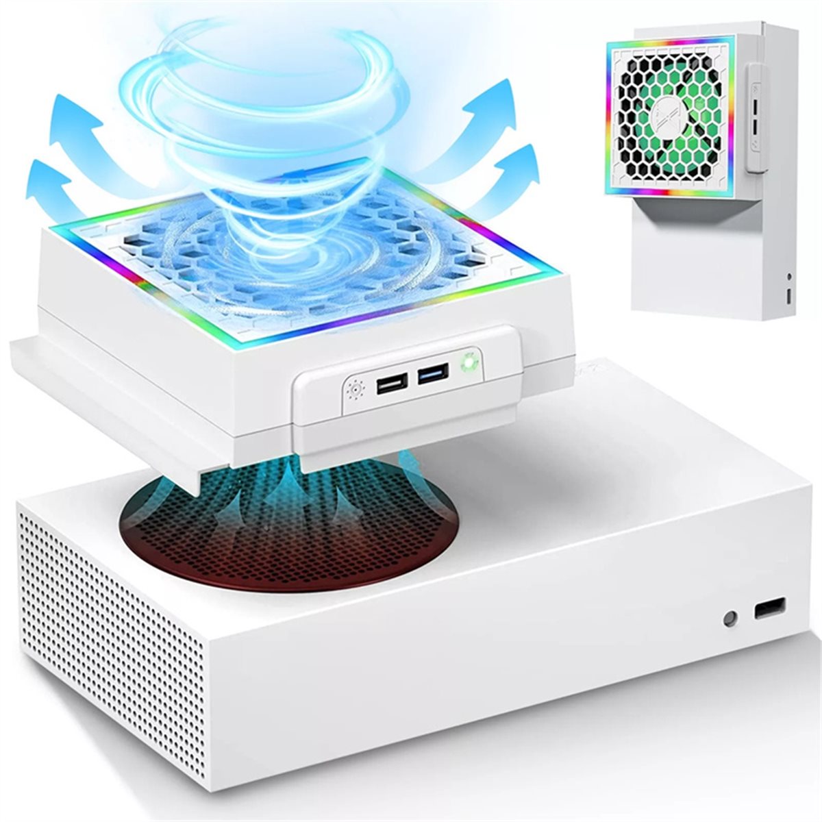 Gaming Console Xbox Series S - [ABJZ] Ventilador de resfriamento LED Luz