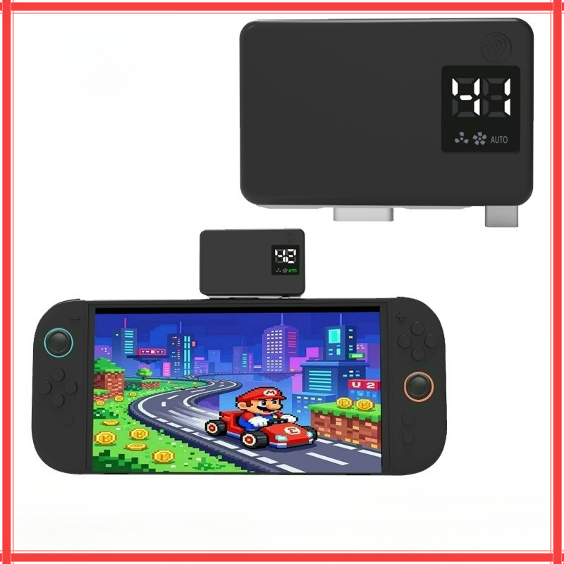 Gaming Console Nintendo Switch - Ventilador Inteligente com Display de Temperatura