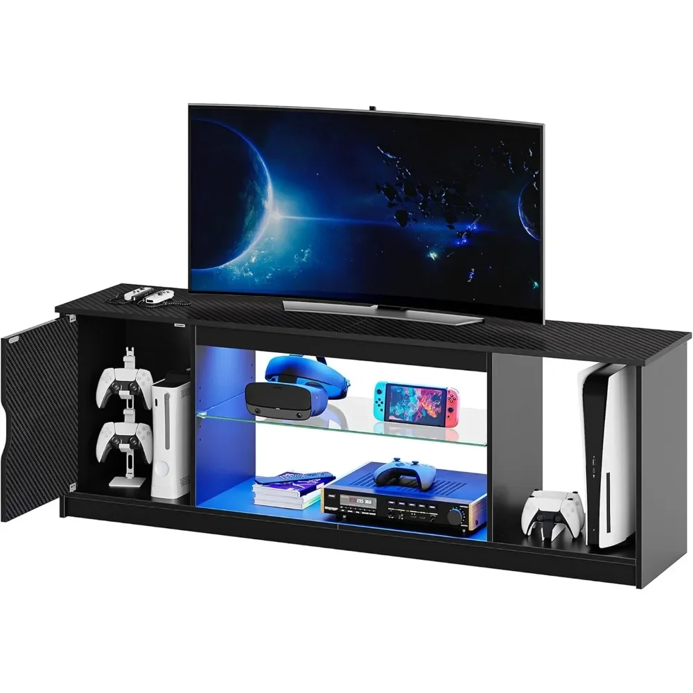 Gaming Console Tv Stand - Centro de entretenimento LED Bestier para