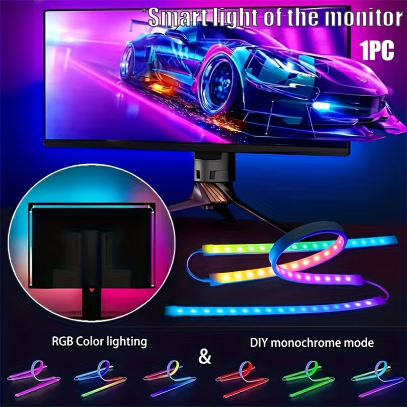 Led Gaming Light Strip - Fita de Luzes RGB para Jogos,