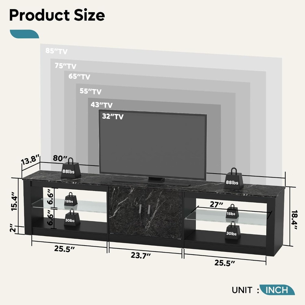 Suporte para TV de 80 Polegada - Gaming Console Tv Stand avaliação e preço