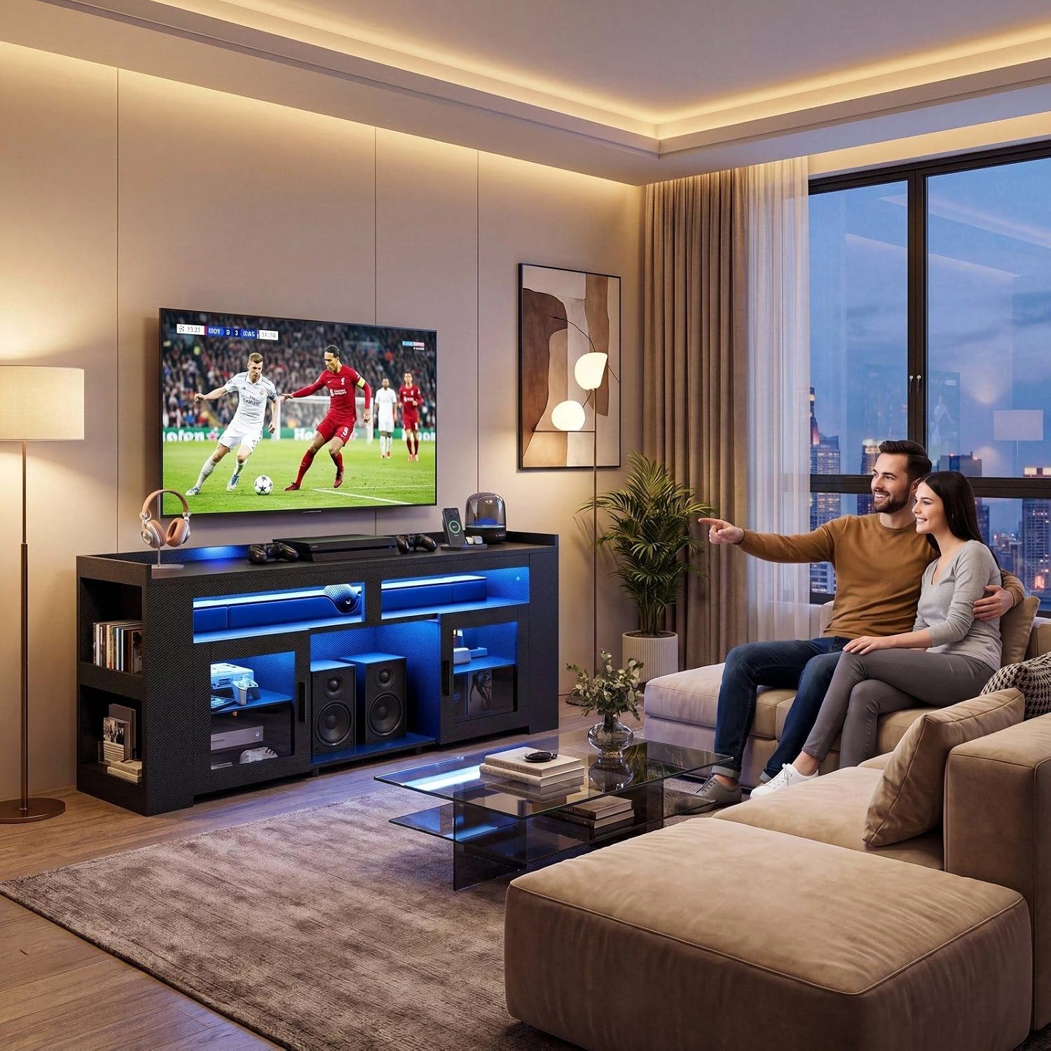 Suporte para TV com Estação de - Gaming Console Tv Stand avaliação e preço