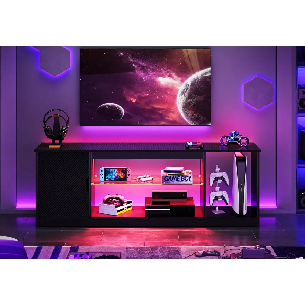 Centro de entretenimento LED B - Gaming Console Tv Stand avaliação e preço
