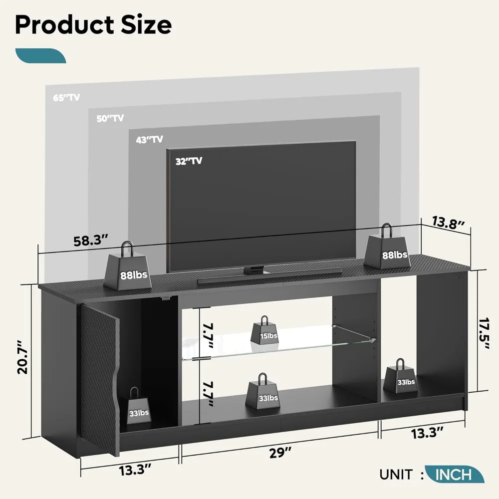 Centro de entretenimento LED B - Gaming Console Tv Stand avaliação e preço