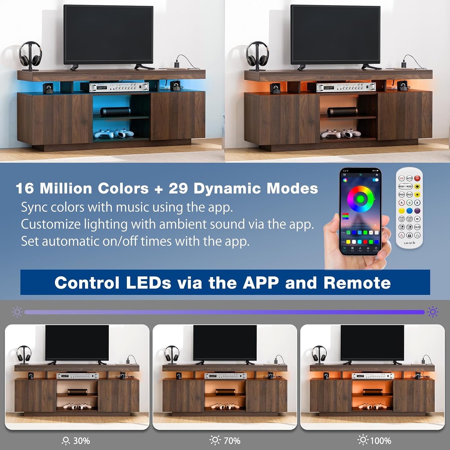 Suporte para TV LED com Tomada - Gaming Console Tv Stand avaliação e preço