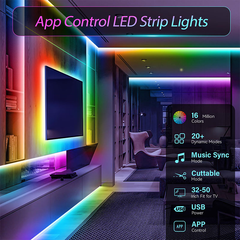 Fita LED RGB USB SMD3535 com A - Led Gaming Light Strip avaliação e preço