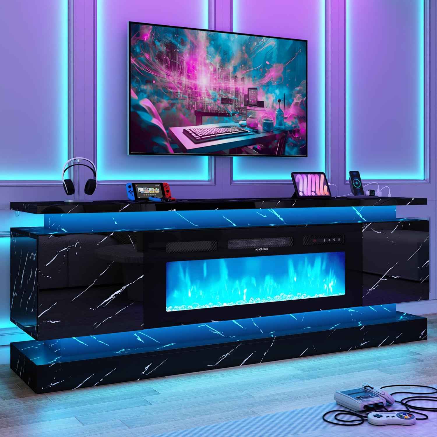 Suportes para TV LED de 71 pol - Gaming Console Tv Stand avaliação e preço