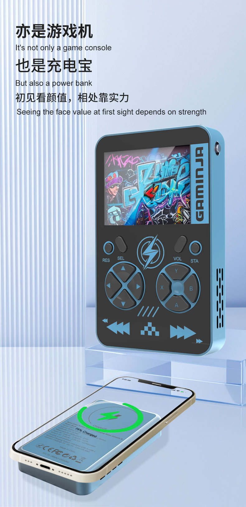 Console de Jogo Portátil Retrô - Gaming Console Power Bank avaliação e preço