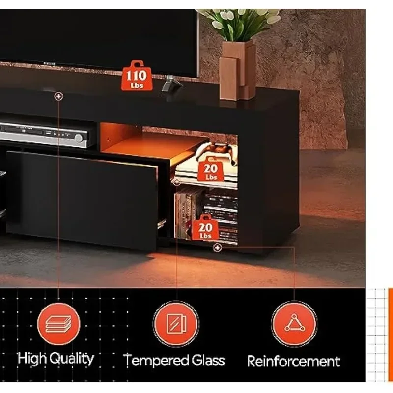 Console de TV de madeira com 2 - Gaming Console Tv Stand avaliação e preço