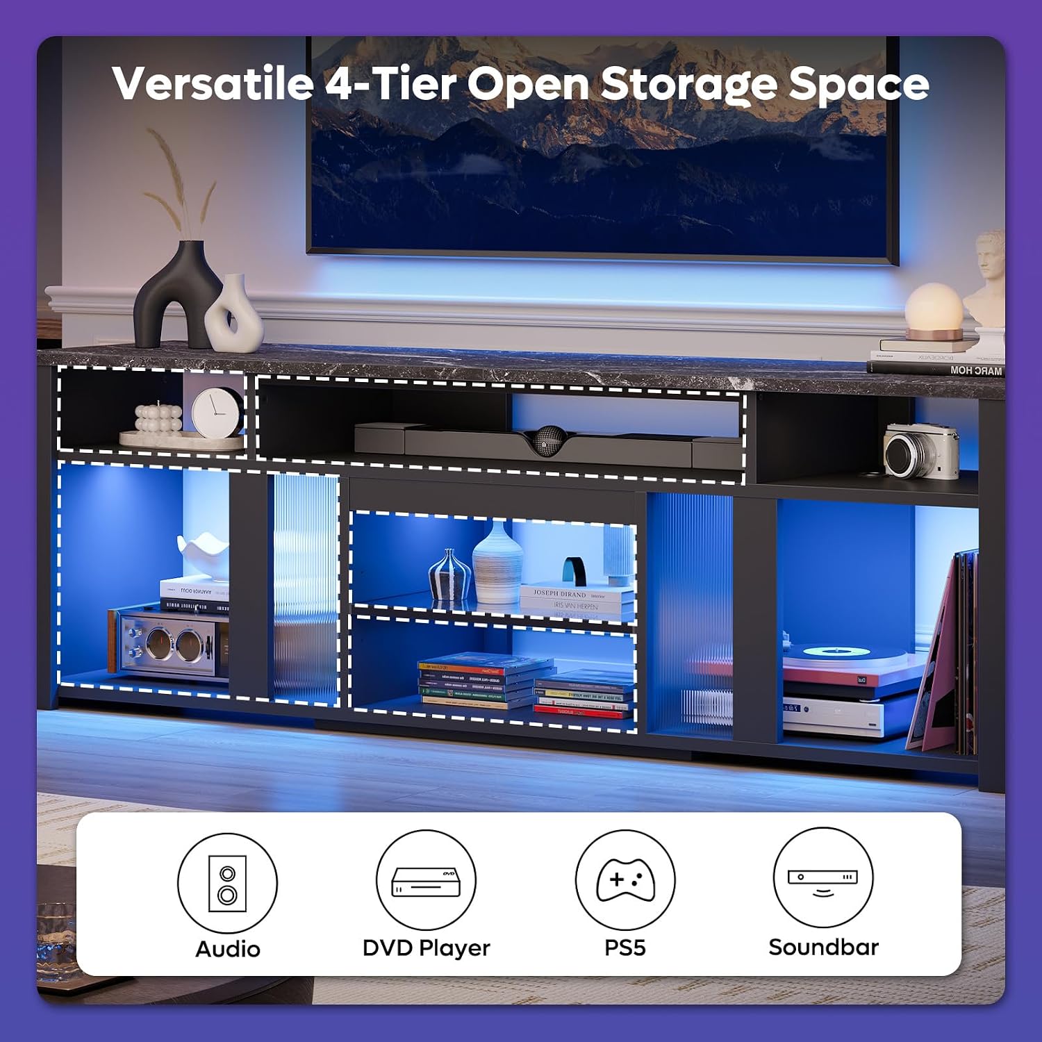 Suporte para TV de 80 Polegada - Gaming Console Tv Stand avaliação e preço
