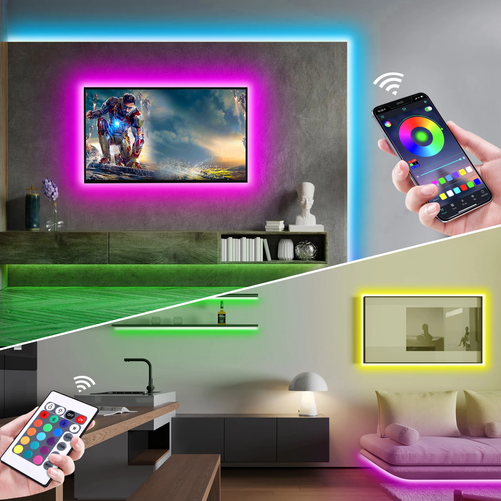 1-5m rgb led neon luz de tira  - Led Gaming Light Strip avaliação e preço