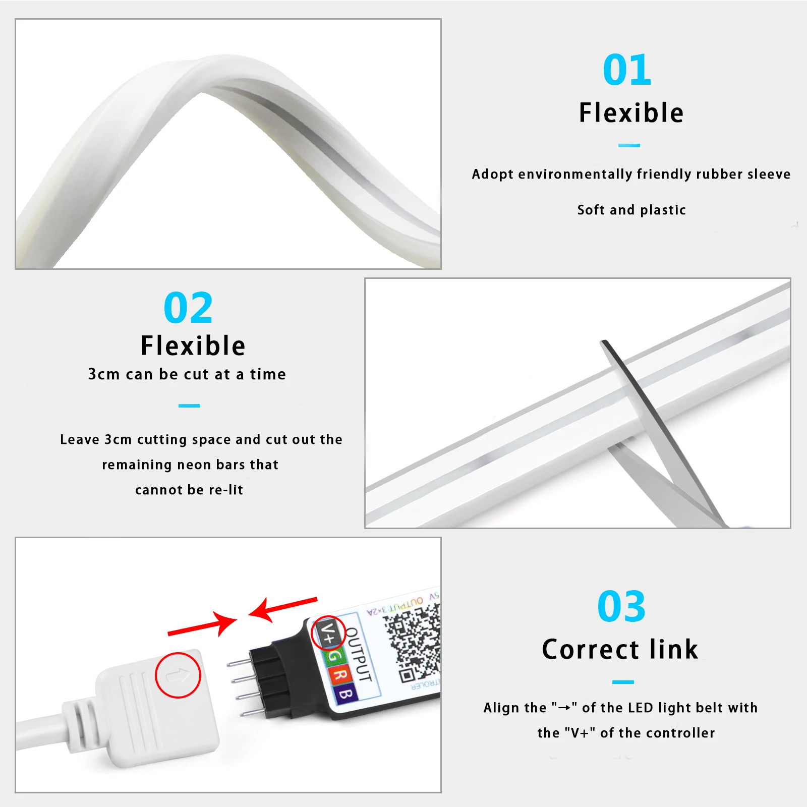 1-5m rgb led neon luz de tira  - Led Gaming Light Strip avaliação e preço